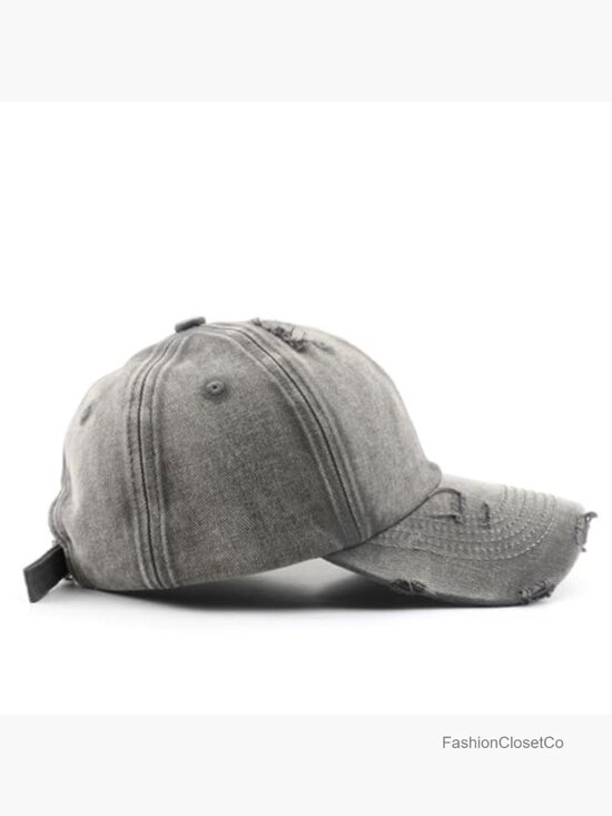 Vintage Washed Distressed Baseball Cap Unconstructed Dad Hat Trendy Trucker main image 5